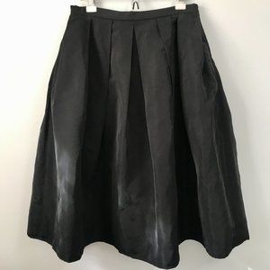 Lord & Taylor Classic Black Midi Skirt